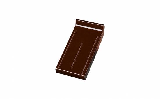 Клинкерный водоотлив Terca Dark brown shine глазурованный с блеском, 215*105*30 мм